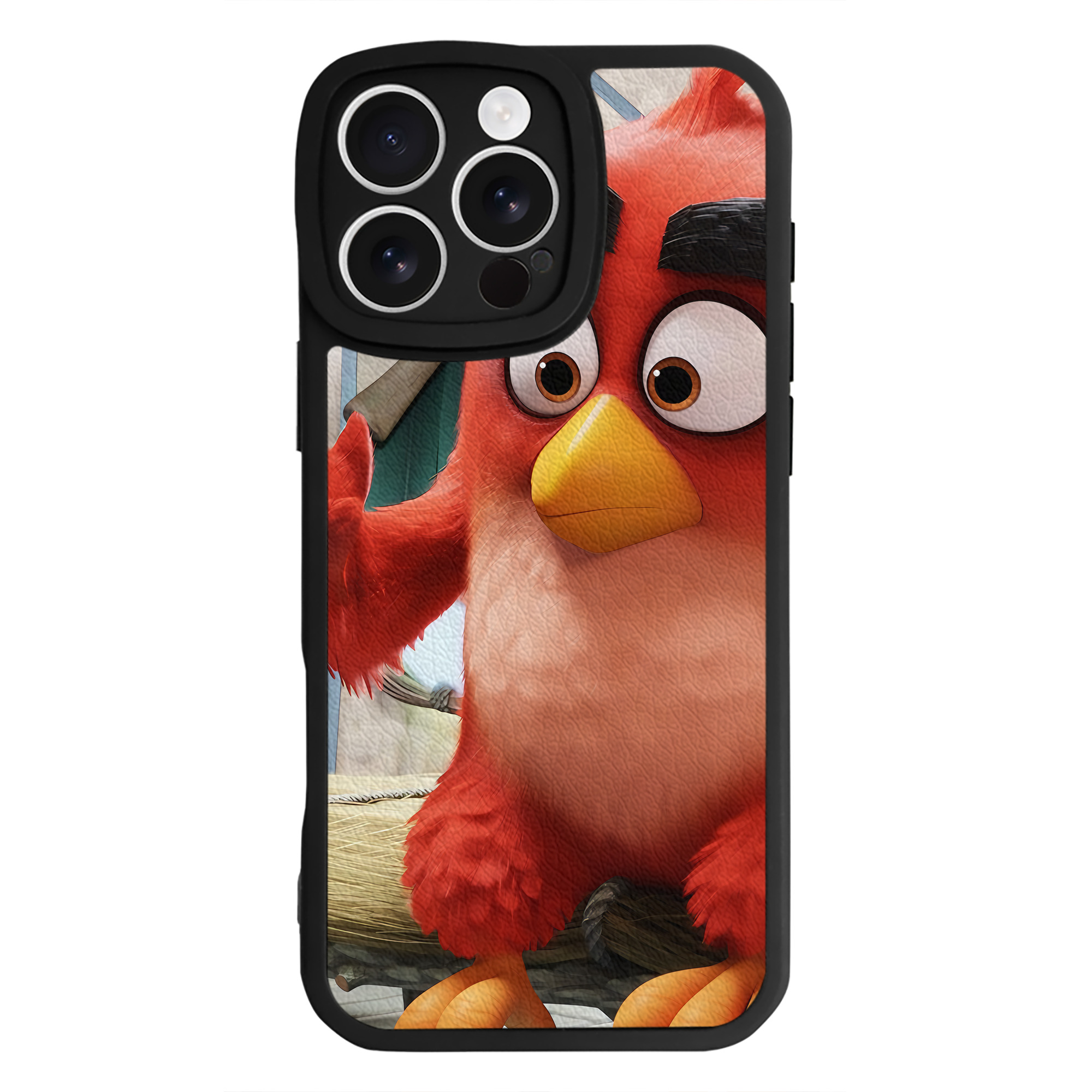（画像用） Angry Birds アングリーバード 【iPhone 16シリーズ対応】シリコンスマホケース（レザー調） 材質：シリコン